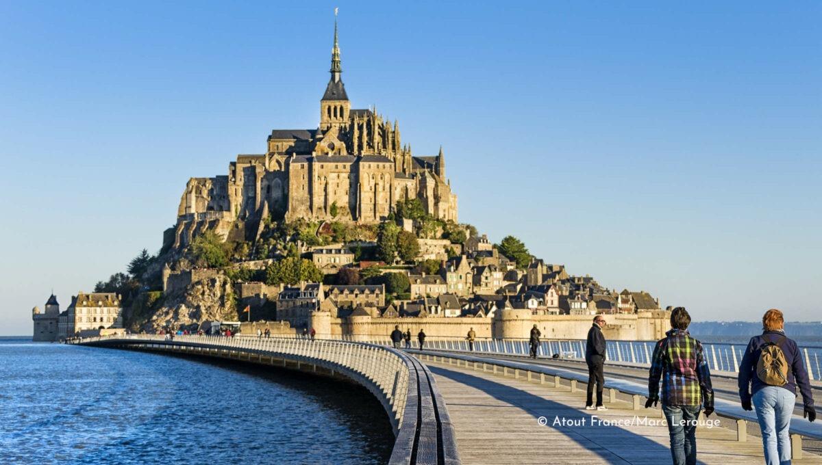 family trip to Mont Saint Michel Normandy France