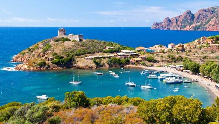 Scandola Nature reserve in Corsica, France