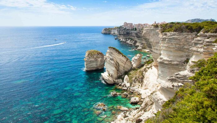 white cliffs sea and bonifacio up top corscia