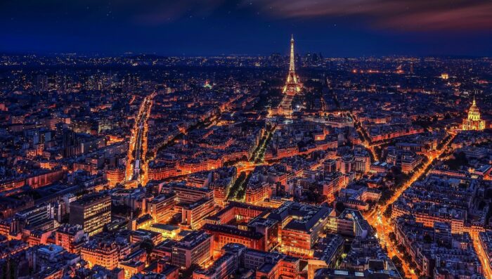 paris lights at night