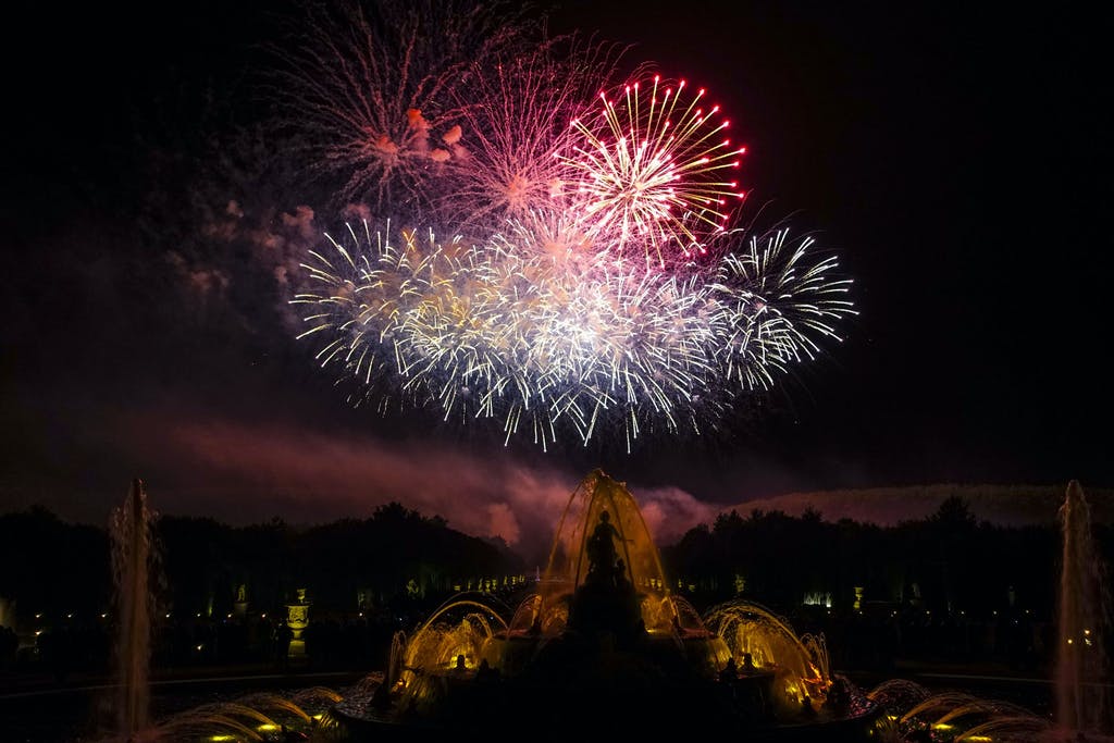 fireworks in versailles new year