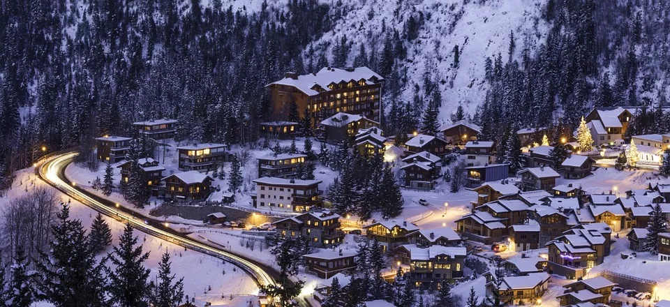 winter in france after hours skiing in courchevel