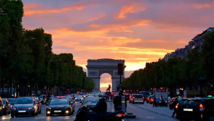 the Arc de Triomphe